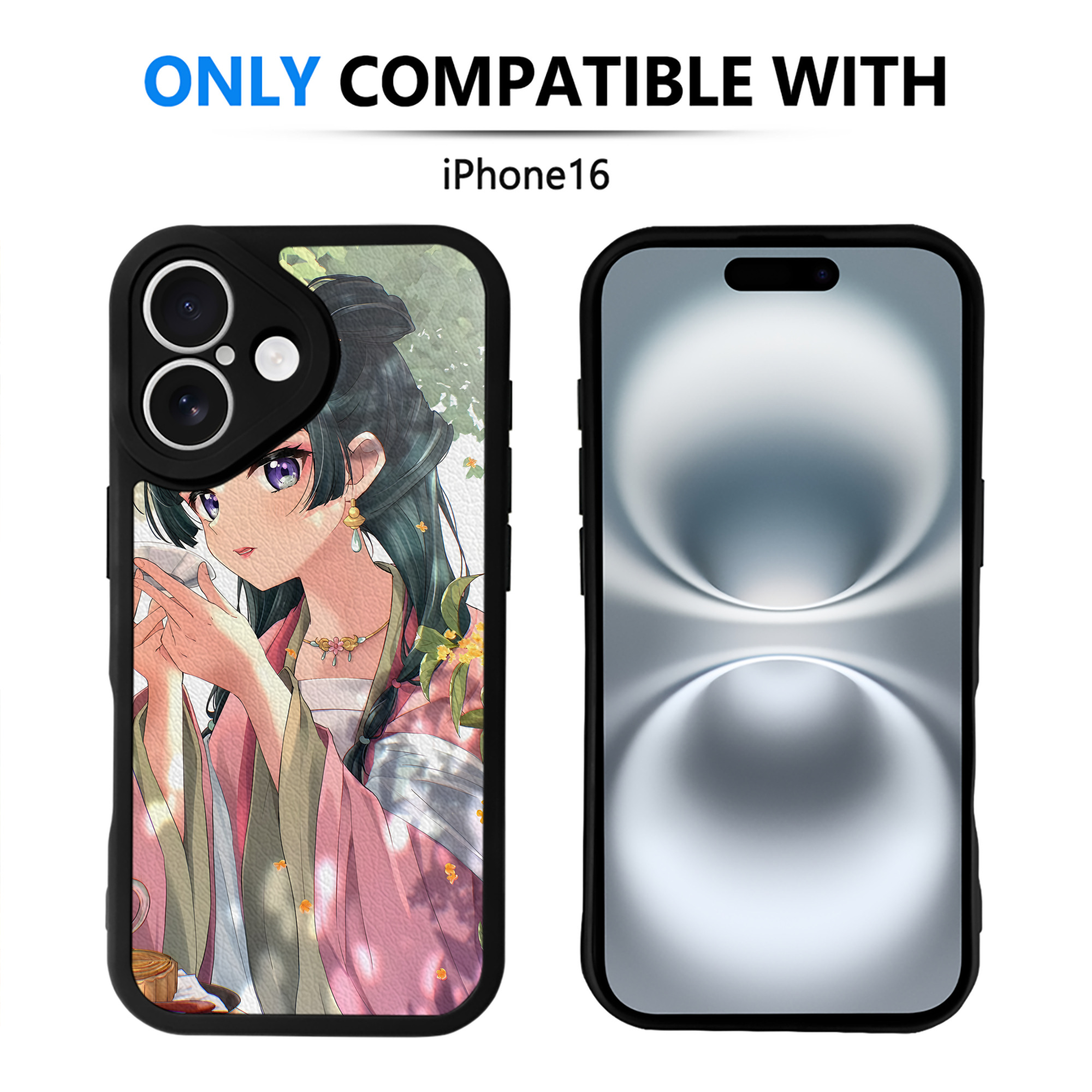 （画像用） 薬屋のひとりごと The Apothecary Diaries 【iPhone 16シリーズ対応】シリコンスマホケース（レザー調） 材質：シリコン